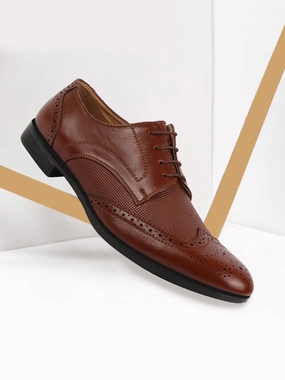 Dunham Cloud Plus Men Tan Formal Office Party Genuine Leather Lace Up Brogue Shoes