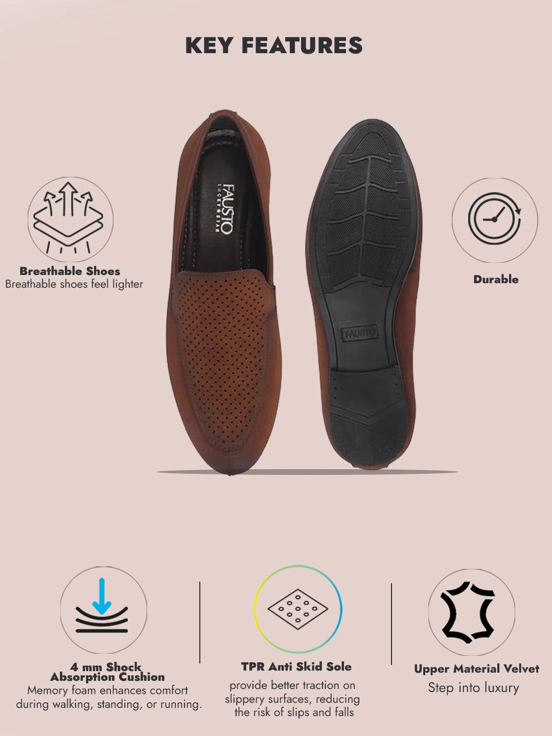 Casual Shoes Mens Men Tan Formal Velvet Slip On Shoes for Party|Wedding Shoes|Casual Slip On Shoe