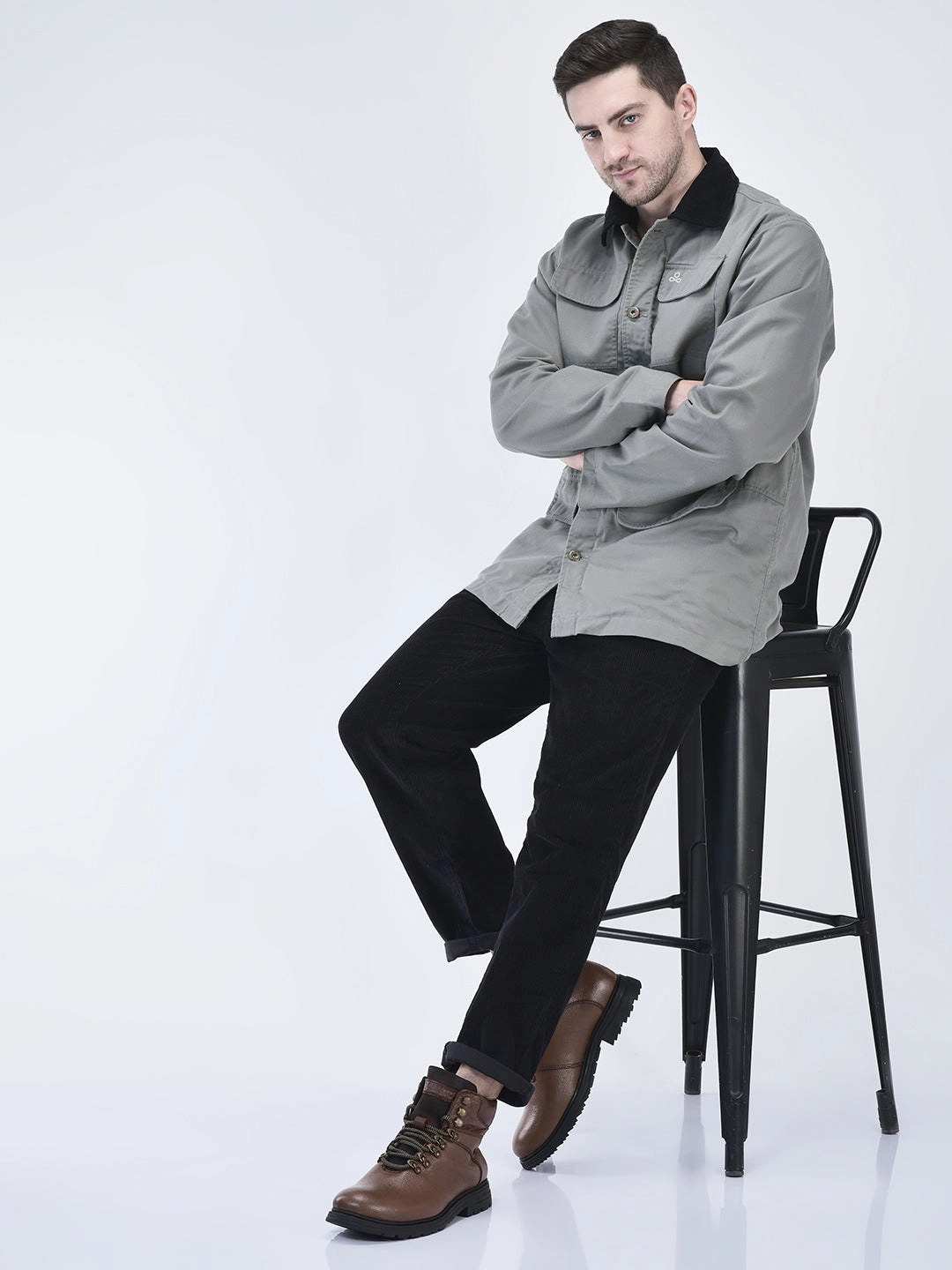 Men Tan Genuine Leather 5-Hook Lace Up Boots for Trekking and Hiking|High Ankle Boots|Anti Skid Sole Polo Ralph Lauren Alpine Suede & Leather Hiking Boots