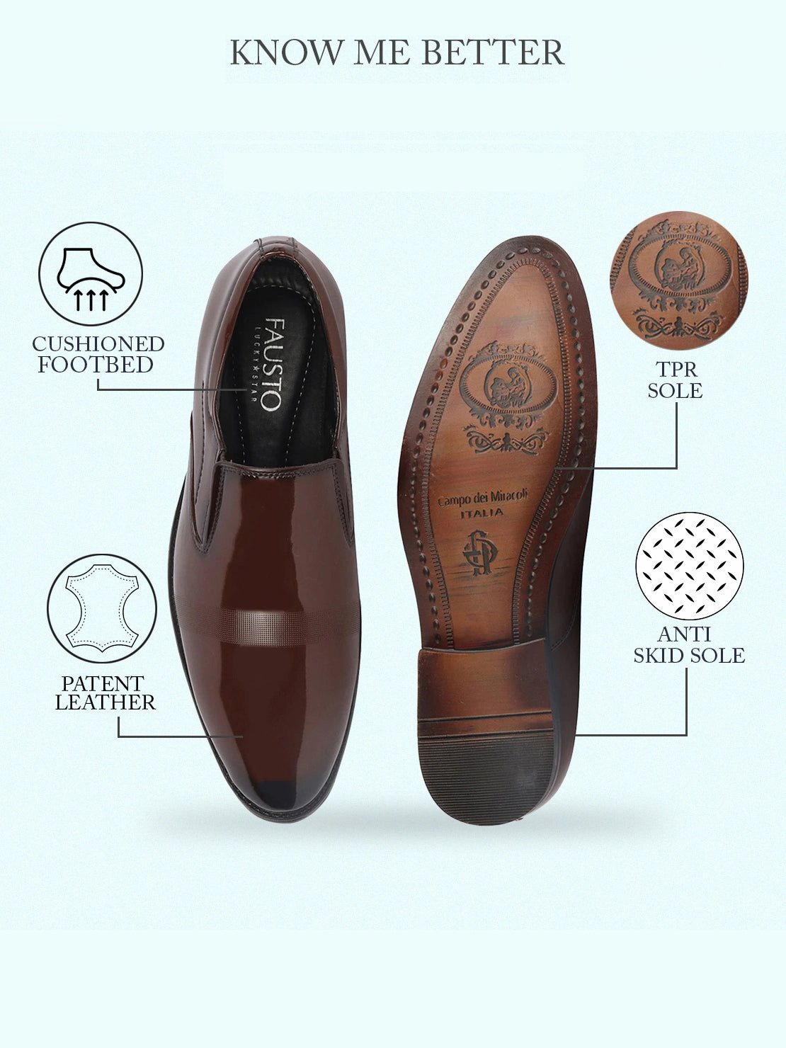 Best Hiking Boots Near Me Men Tan Patent Leather Party Formal Textured Strip Slip On Shoes