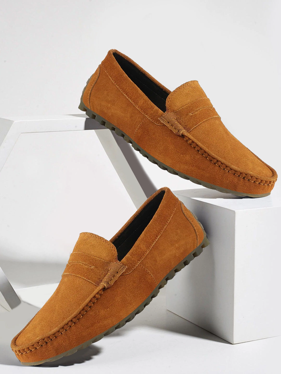 Men Teek Suede Leather Side Stitched Slip On Driving Loafers and Mocassin Best Casual Shoes 2020