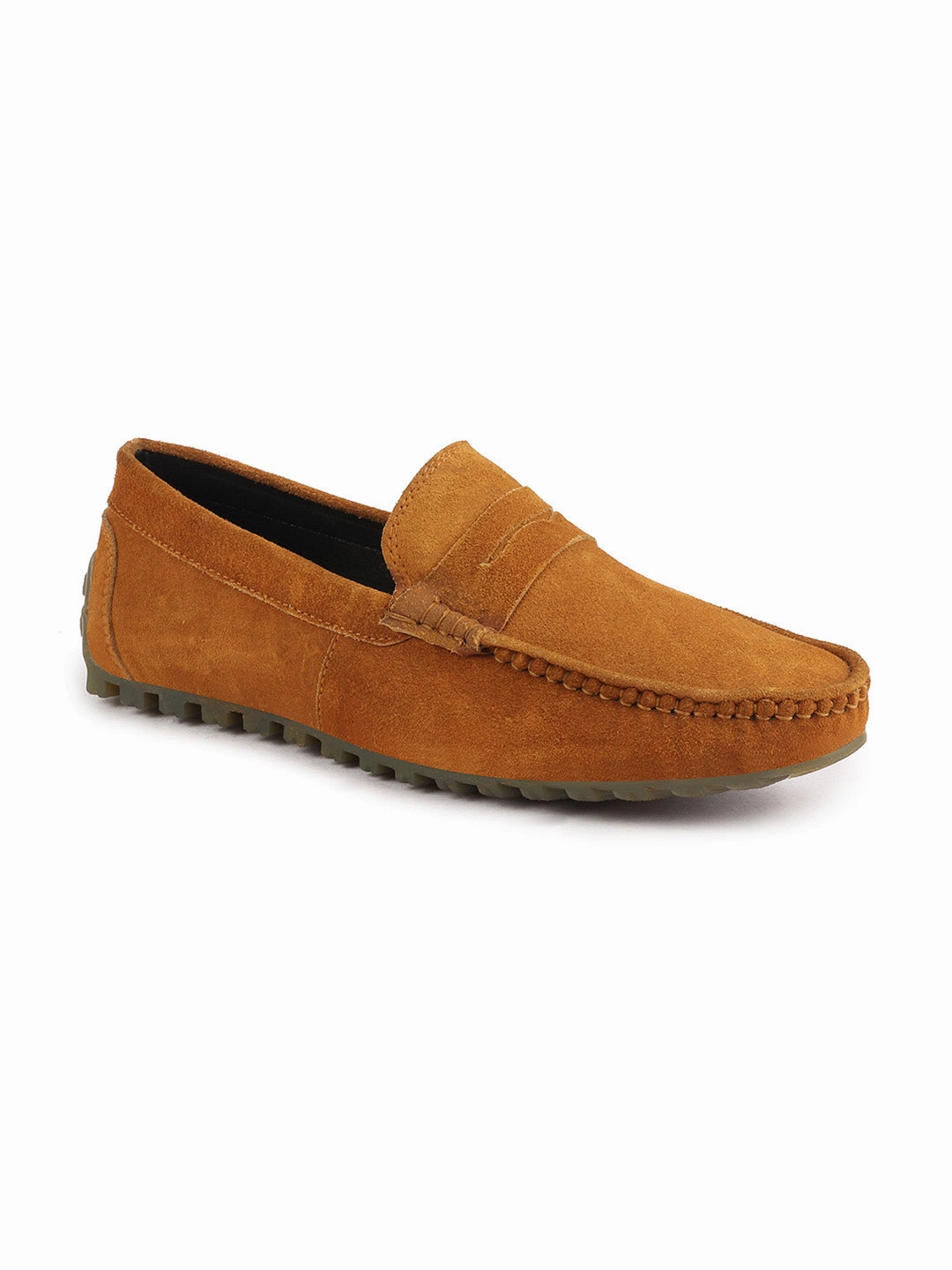 Club Factory Shoes Casual Men Teek Suede Leather Side Stitched Slip On Driving Loafers and Mocassin