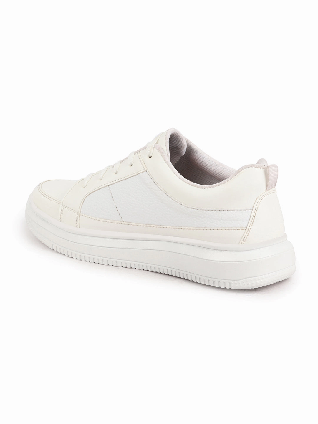 90 Casual Shoes Men White Classic Chunky Lace Up Sneaker Ankle Shoes|Walking|Low Top|Casual Shoe