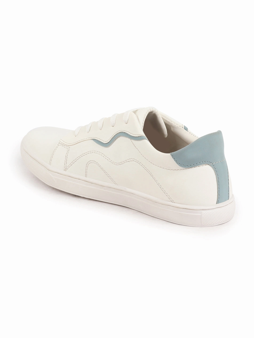 Casual Height Increasing Shoes Men White Classic Lace Up Elevated Look Sneaker Shoes with Contrast Sole|Low Ankle|Casual Shoe