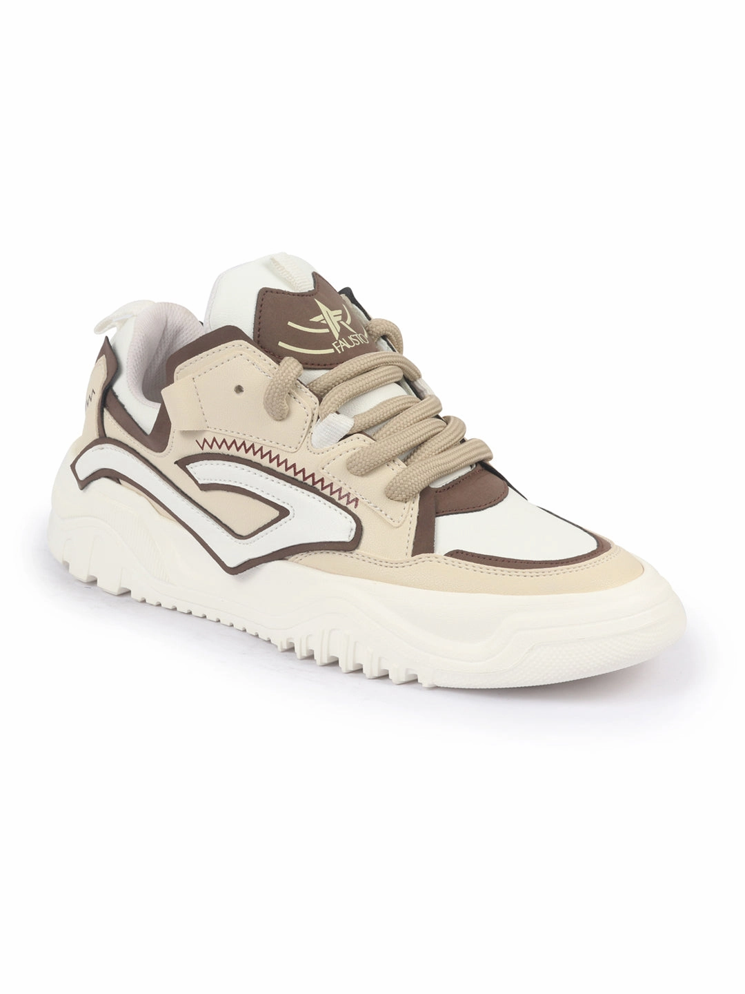 Men White Colorblocked Mid Top Chunky Lace Up Sneaker Shoes|Feather Lite Casual Shoes|Mid Ankle Sneaker Shoes Best Casual Shoes For Arch Support