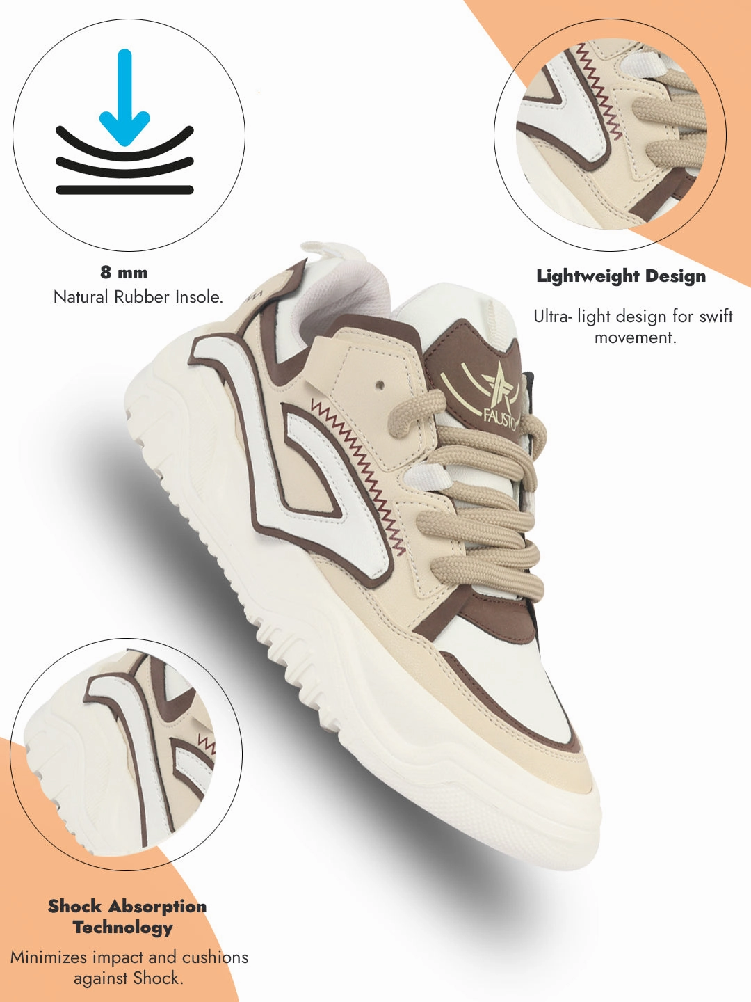 Men White Colorblocked Mid Top Chunky Lace Up Sneaker Shoes|Feather Lite Casual Shoes|Mid Ankle Sneaker Shoes Asics Gel Nyc Casual Shoes