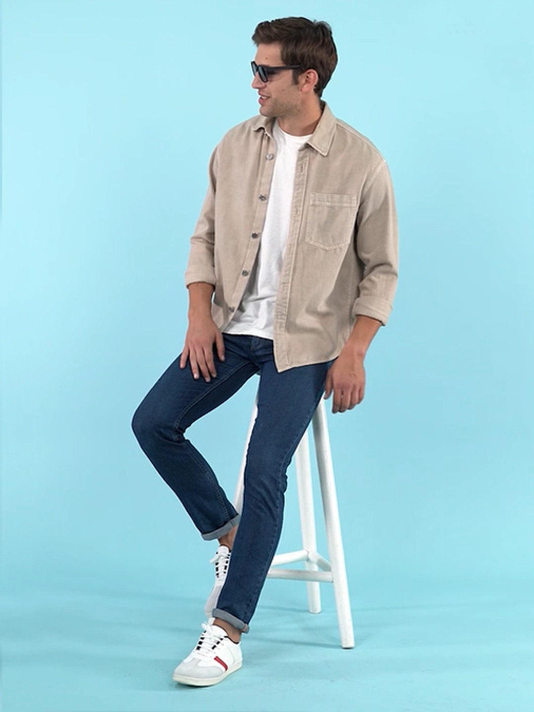 Men White Embellished Strip Breathable Upper PU Suede Leather Lace Up Sneakers Shoes Comfortable Shoes Business Casual