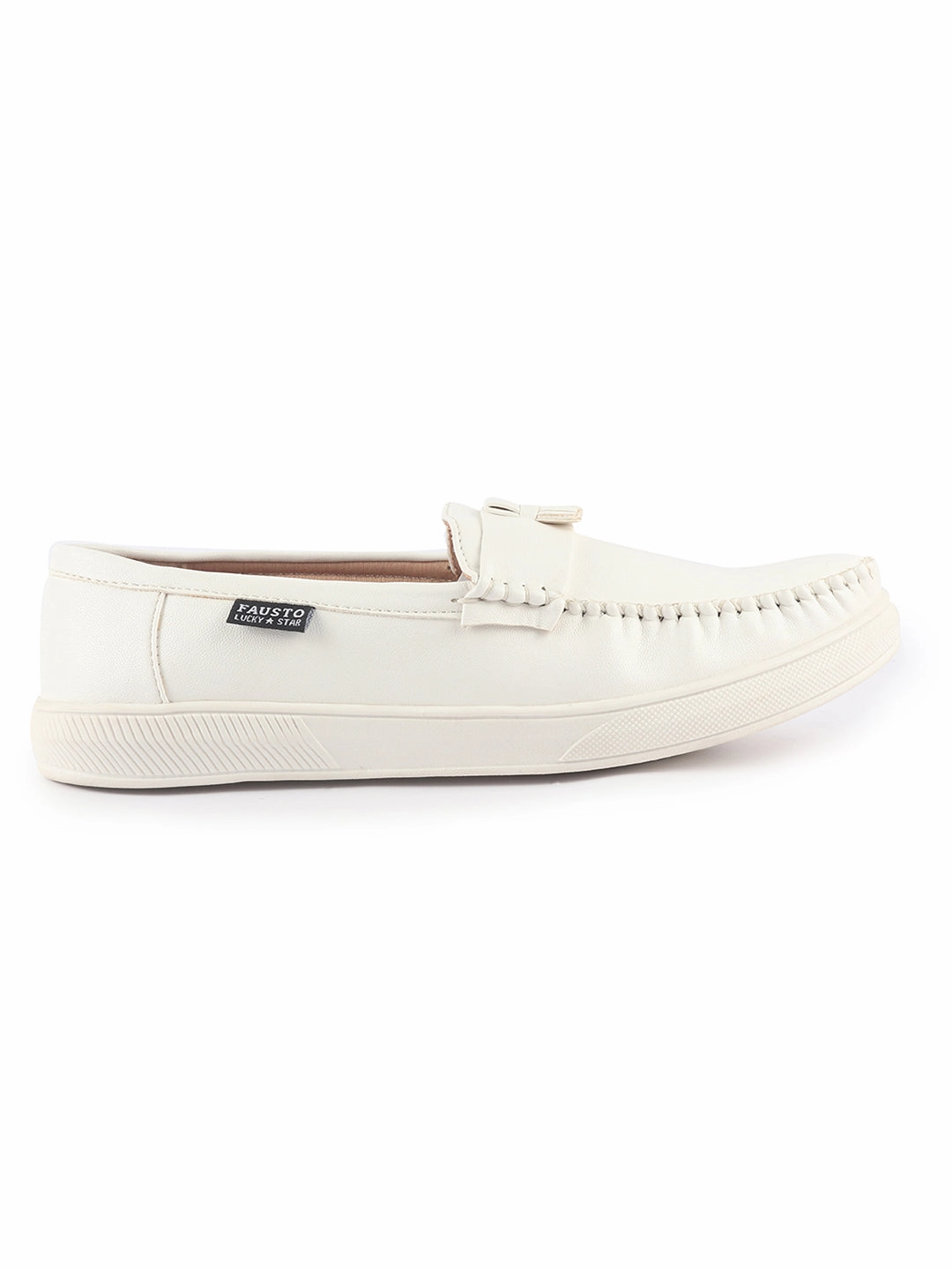 Men White Faux Leather Stitched Casual Tassel Loafers|Mocassin Slip On Casual Shoes with TPR Sole|All Day Long Comfort Casual Clothes And Shoes