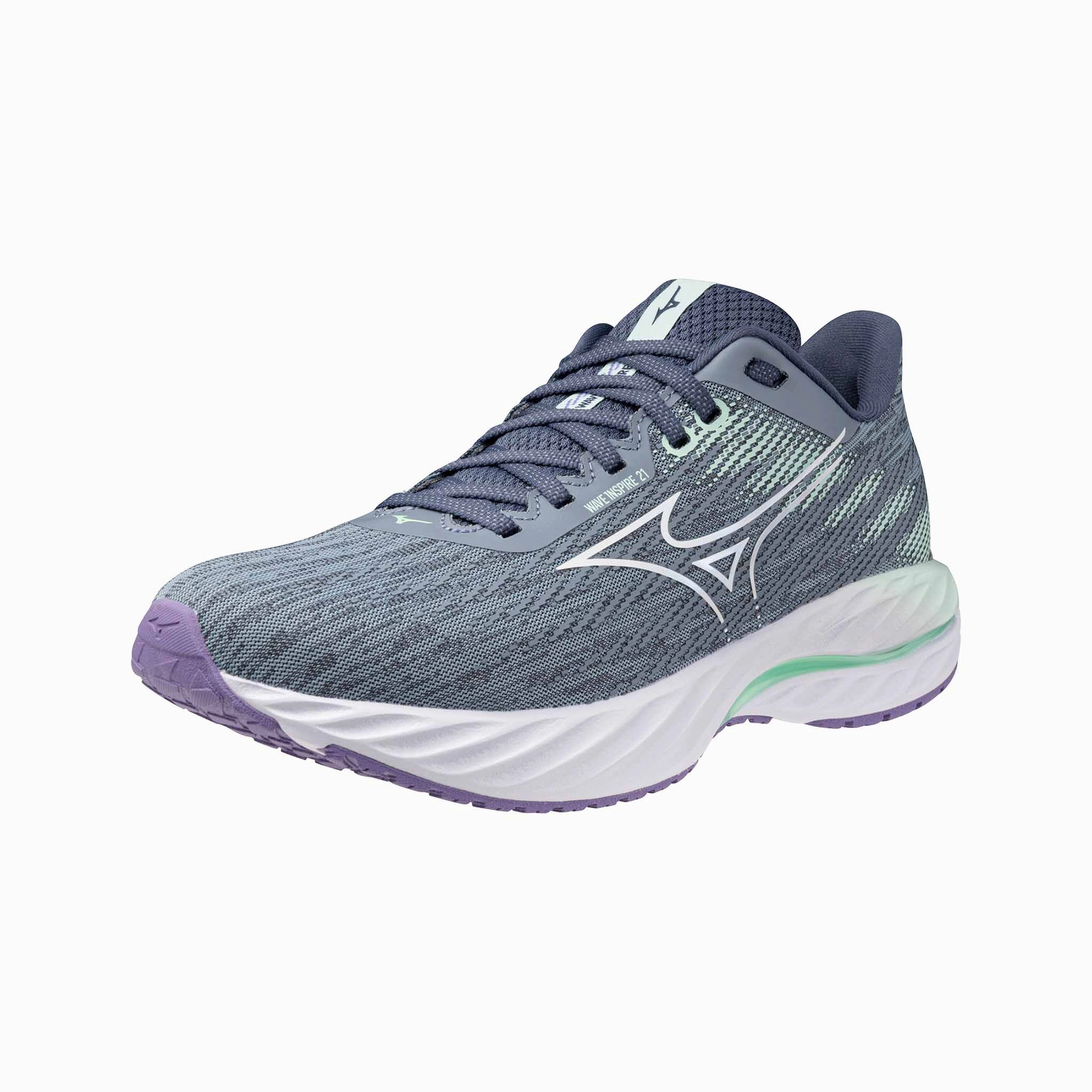 Mizuno | Women's Wave Inspire 21 Running Shoes - Tradewinds Running On Cloud Shoes