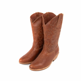 Riding Boots Motorcycle MK22896 - Etta Western Boots Mocca [Women's Leather Boots]