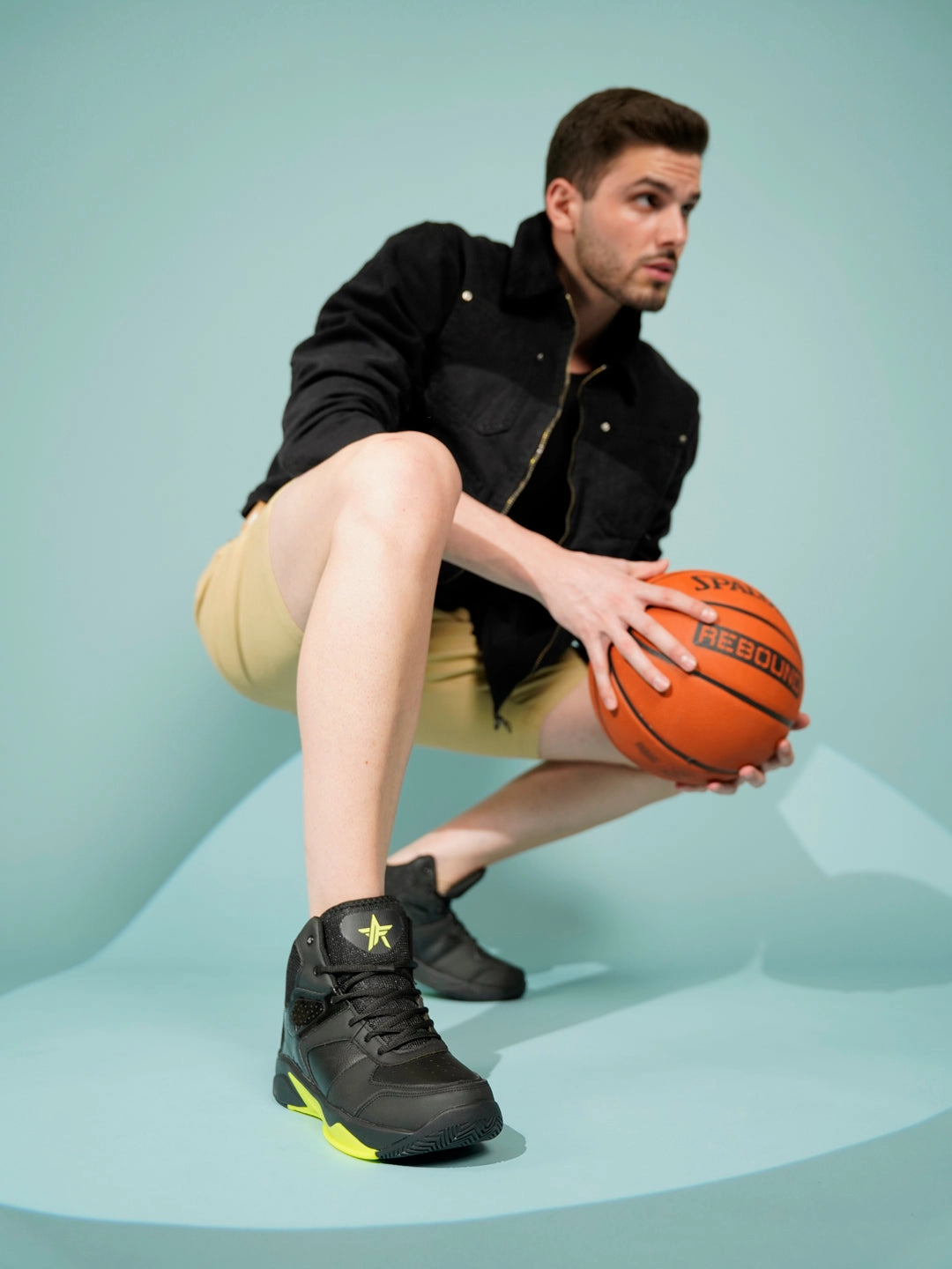 Men Black High Top Colorblocked Chunky Classic Lace Up Sneakers|Breathable Basketball Shoes with Memory Cushion|Anti Skid Comfort Grip Sole Cross Shield Silver Plan