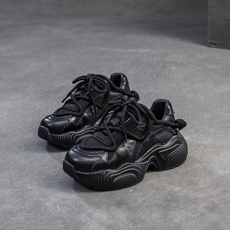 13. NULL Women Minimalism Solid Breathable Mesh Chunky Platform Sneakers