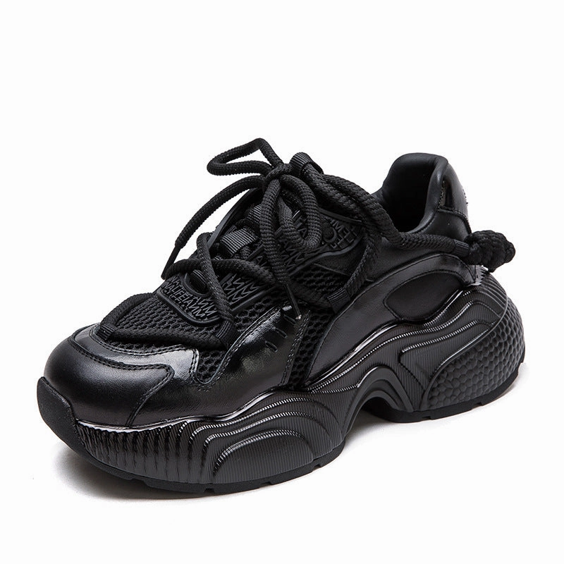 Women Minimalism Solid Breathable Mesh Chunky Platform Sneakers Nurse Mates Sneakers