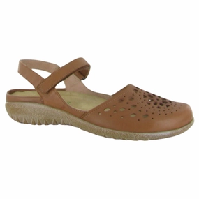 Naot Arataki Caramel Leather Mary Jane (Women's) Sandals Handmade Authentic Heels Open Toe Bogolan Mudcloth