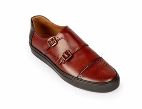 Hiking Shoes High Arches Naples Antique Cognac Patina