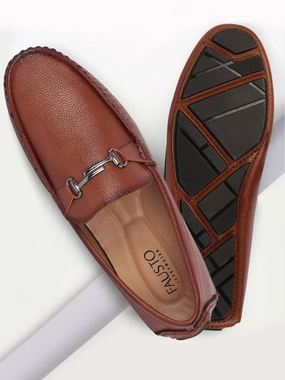 Men Tan Hand Stitched Horsebit Buckle Loafer and Moccasin Driving Shoes Meaning Of Casual Shoes