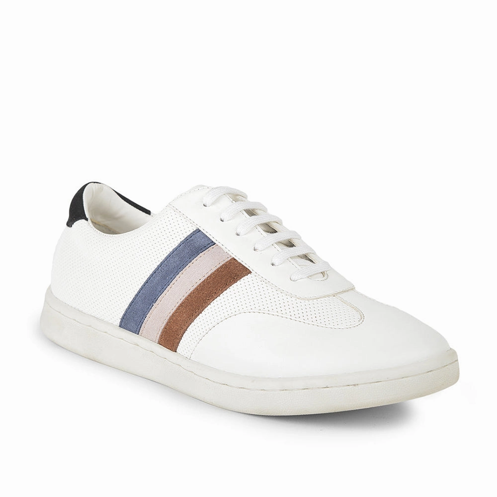 Best Shoes For Casual Dress Healers Casual White Lacing Sneakers For Men SYN-45 By Liberty