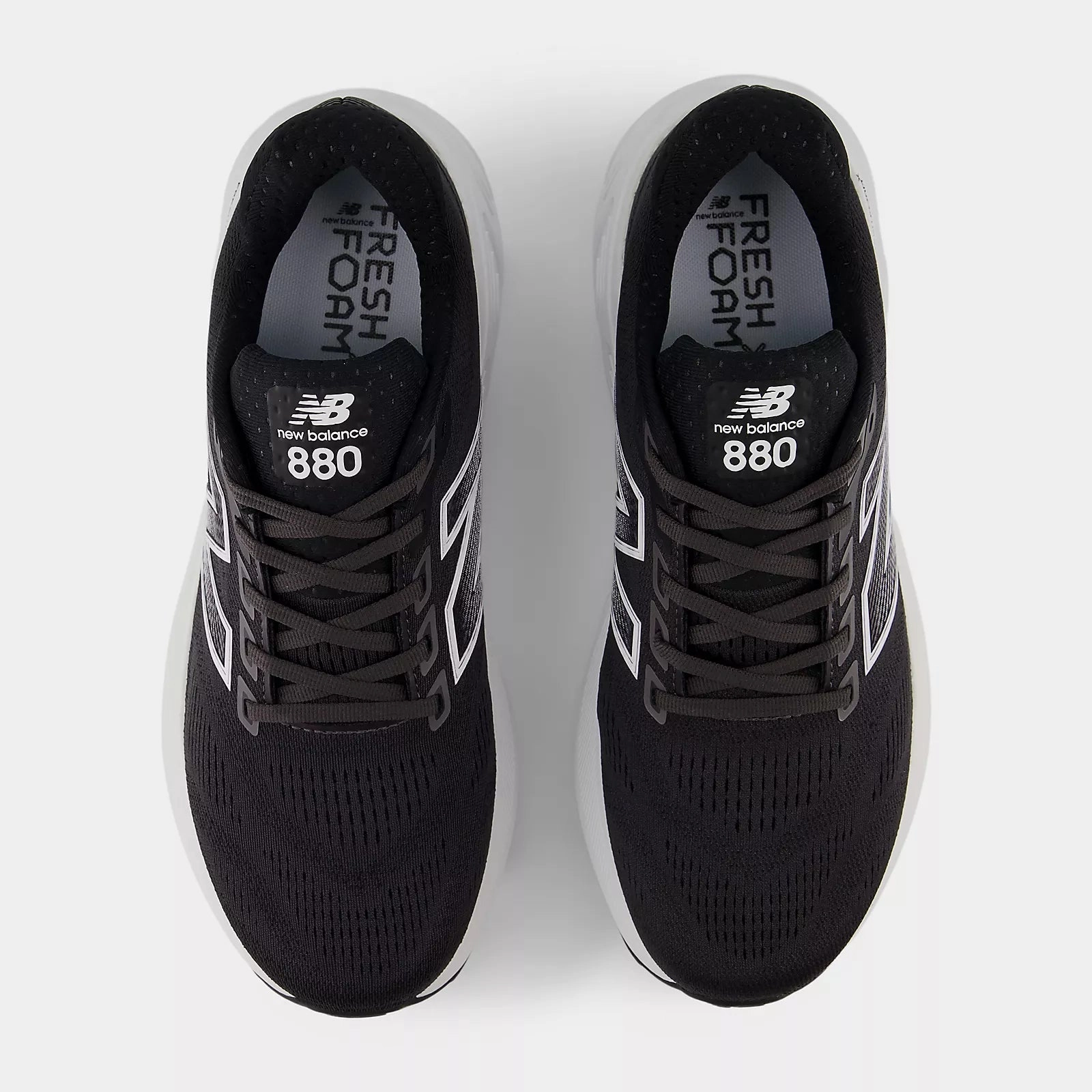 New Balance Mens Fresh Foam X 880v15- Black/White/Reflection (M880B15) Good Shoes For Gym And Running