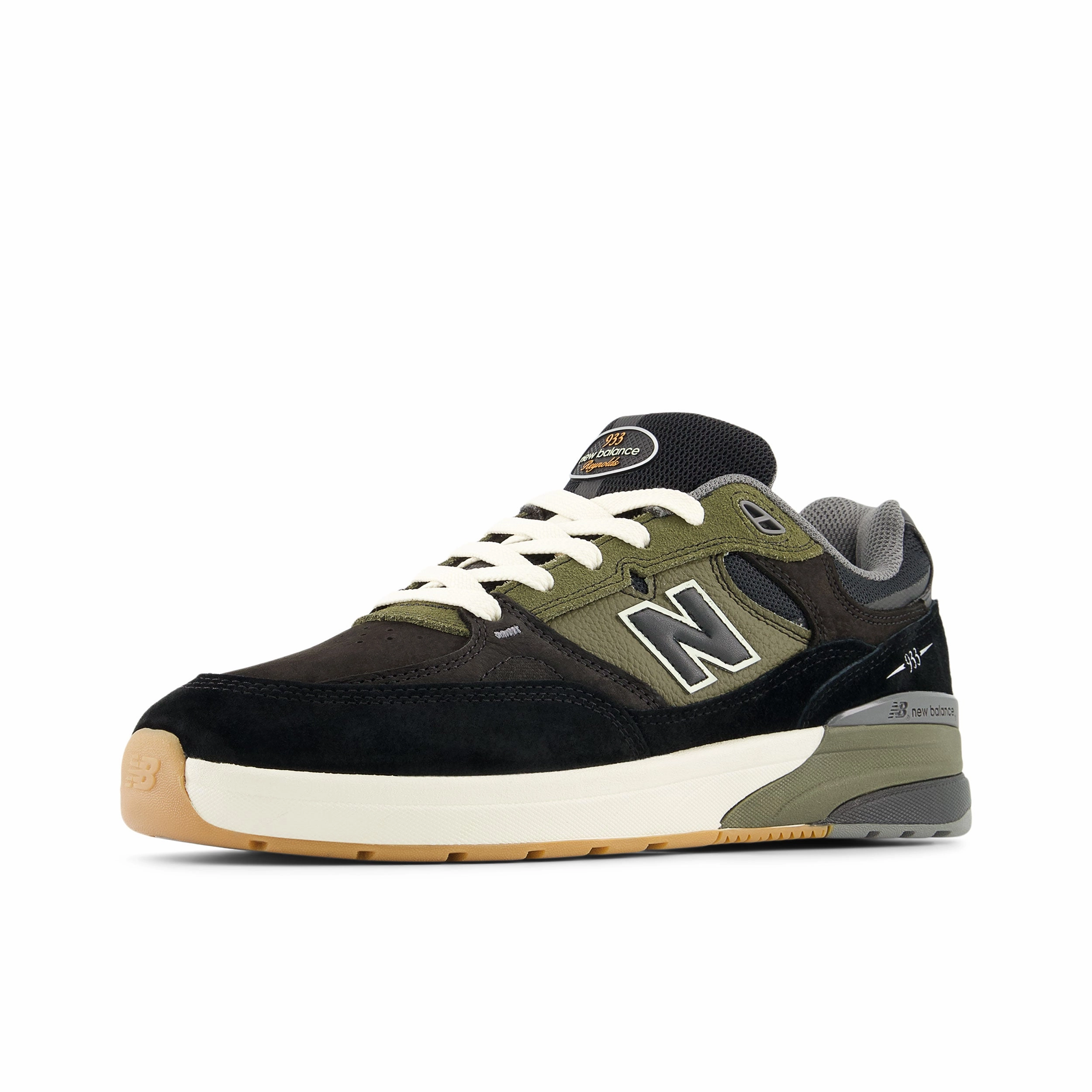 Skate Shoes For Longboarding New Balance Numeric Skateboard Shoes Andrew Reynolds 933 Black/Green