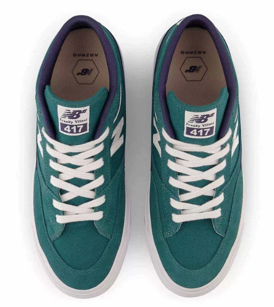 New Balance Shoes Numeric 417 Mid Villani Teal Purple Authentic Lo Pro Skate Shoes