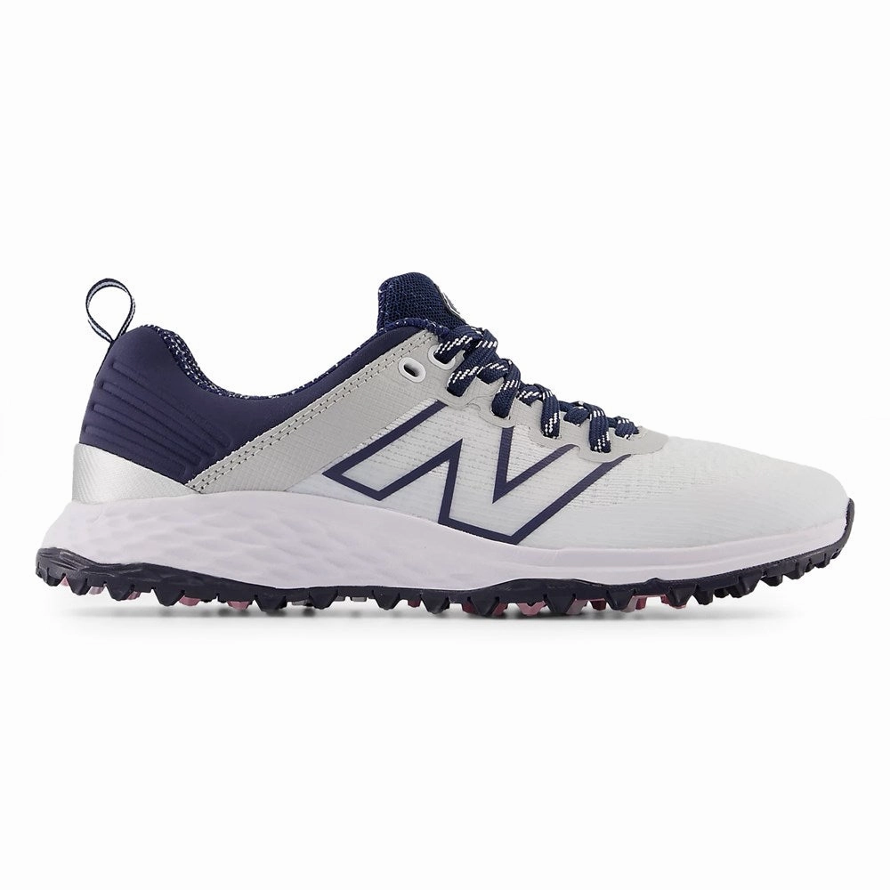 Golf Shoe Cleaner New Balance Women's Fresh Foam Contend v2 Wide Spikeless Golf Shoes -White/Navy