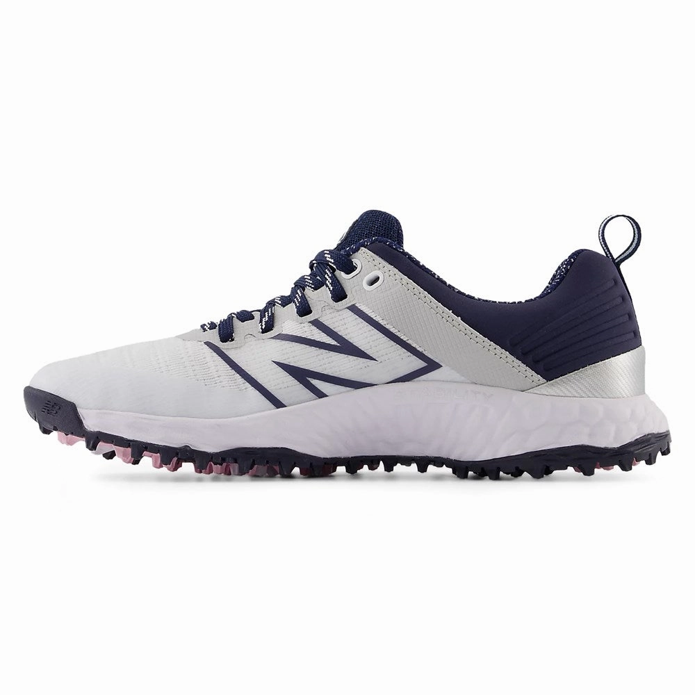 Usa Golf Shoes New Balance Women's Fresh Foam Contend v2 Wide Spikeless Golf Shoes -White/Navy