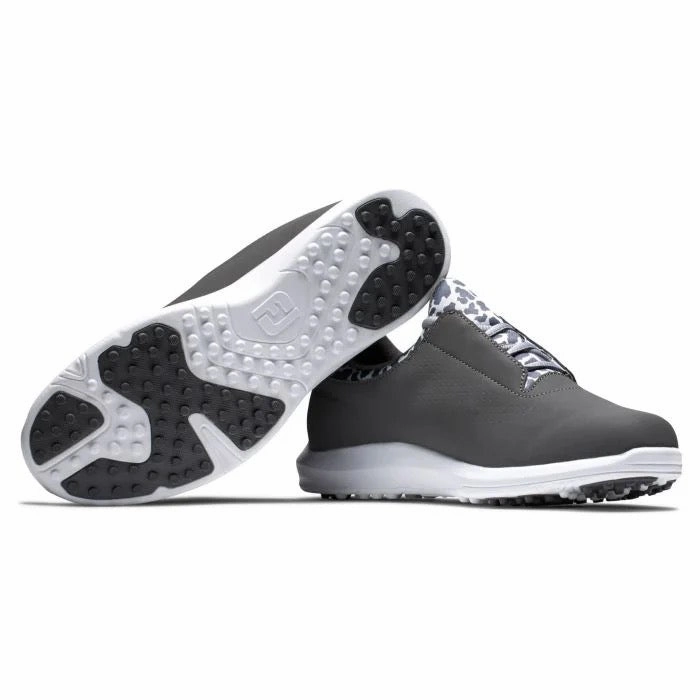 Best Golf Shoe Golf New Footjoy Women's FJ Leisure Golf Shoes - Charcoal/Leopard Size 7