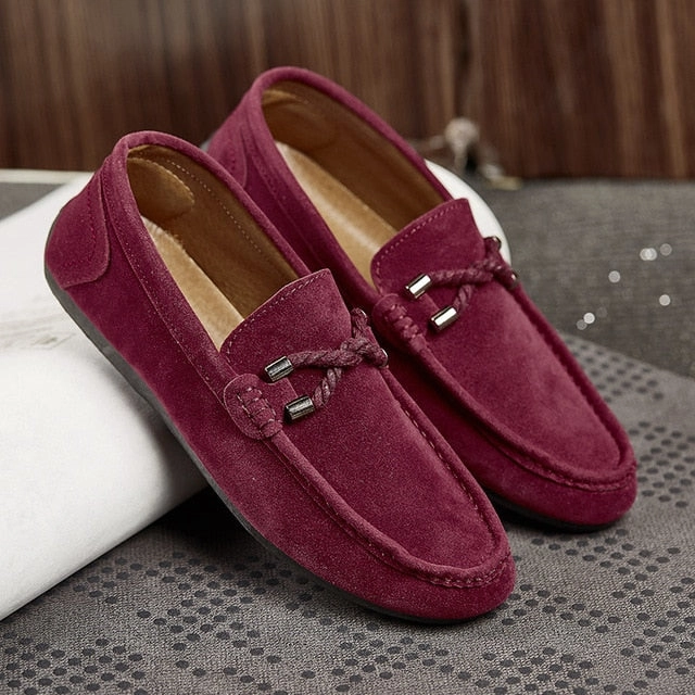 Best Trail NEW Men's Loafers Comfortable Flat Casual Shoes Men Breathable Slip-On Soft Leather Driving Shoes Moccasins 2019 New