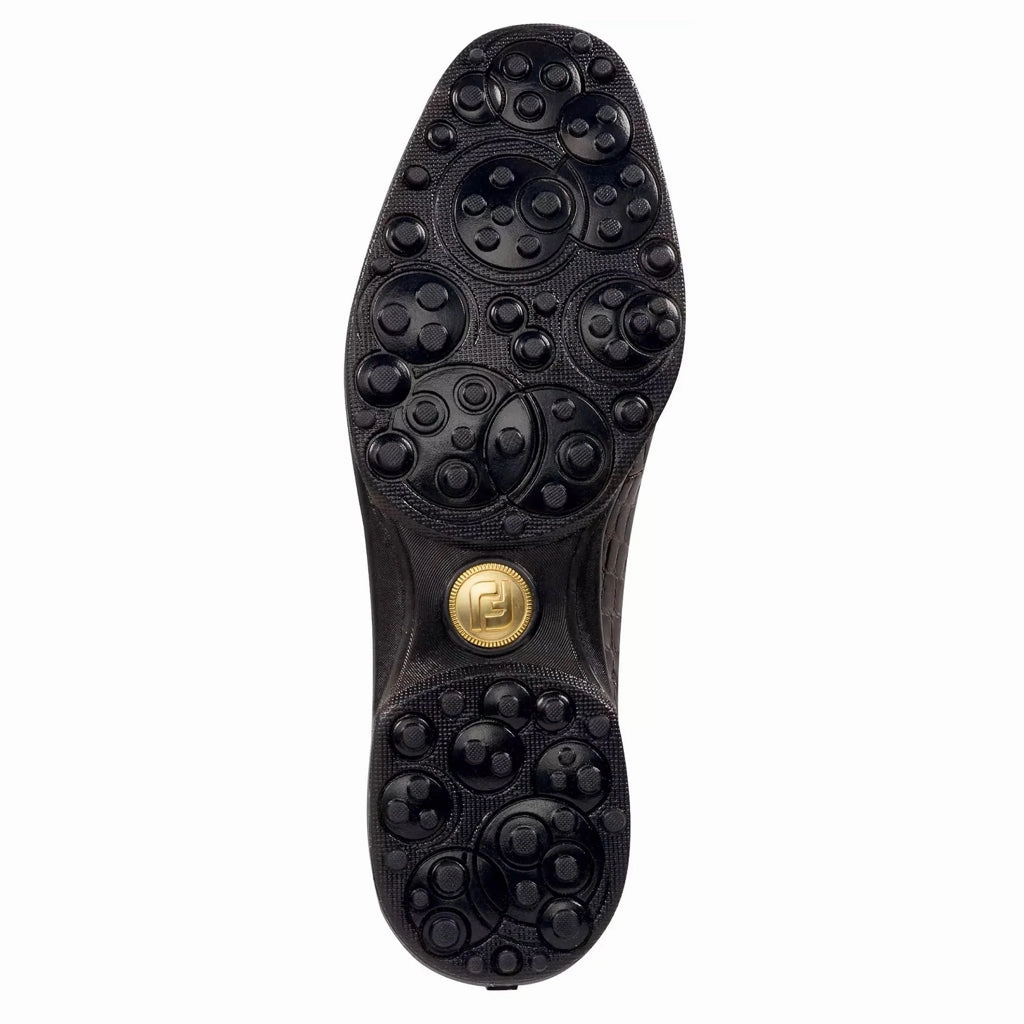 New Women's Footjoy Tailored Collection Bronze Snakeskin Print Golf Shoes Size 8 For Seniors Most Comfortable Golf