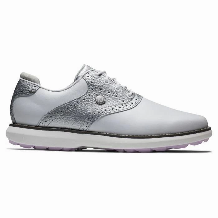 Tour 360 Golf Shoe After Golf New Women's Footjoy Traditions  Golf Shoes - White/Silver Size 9 MSP$120