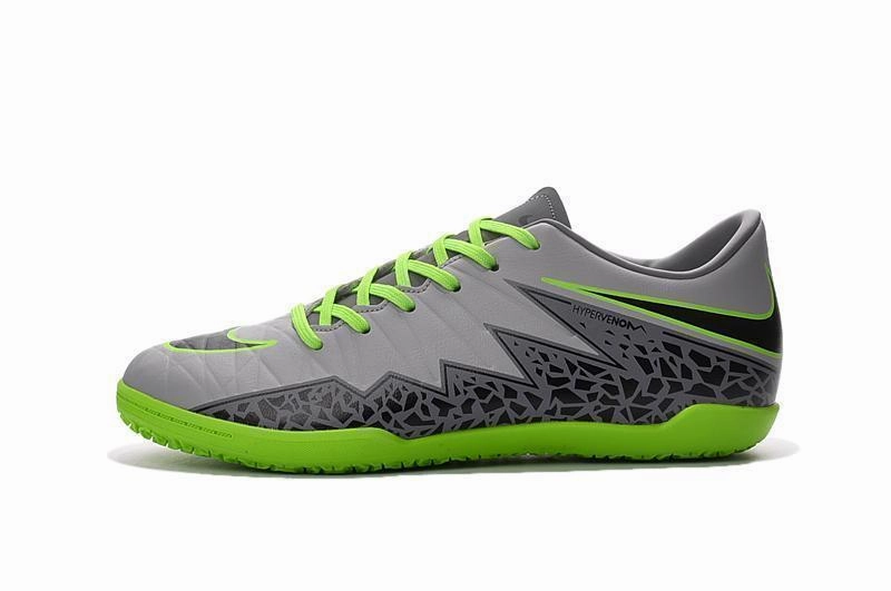 New Nike Hypervenom Phelon II Indoor Soccer Cleats Shoes Platinum Black Green Off-white Shoes Nike