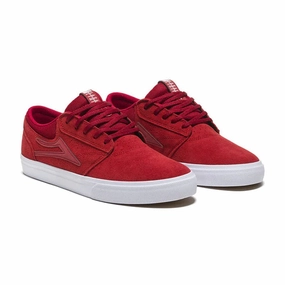 With Wheels Slip Skate Lakai GRIFFIN RED/REFLECTIVE SUEDE Shoes