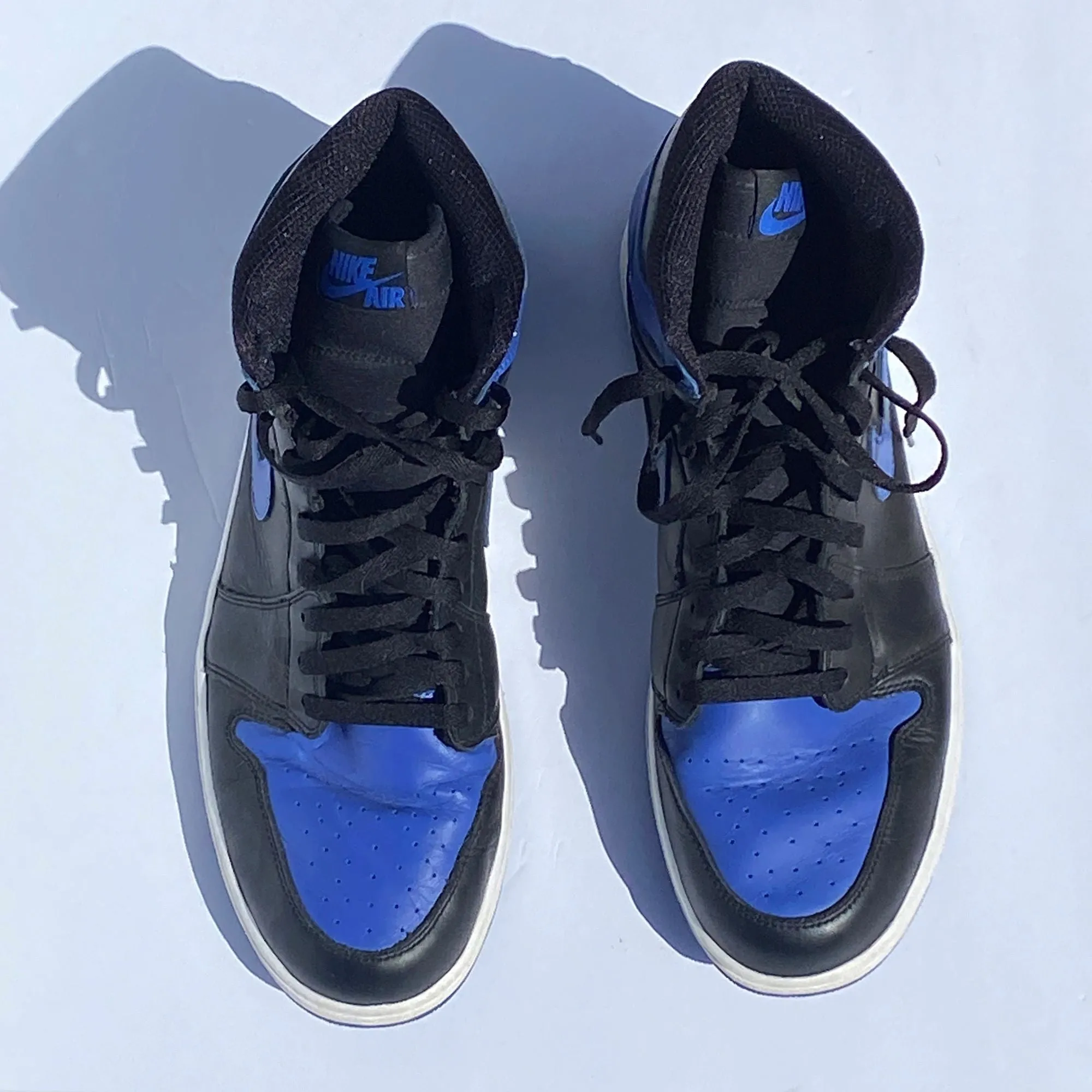 Sneakers No Laces Velcro Nike Air Jordan 1 High Retro OG Royal 2012