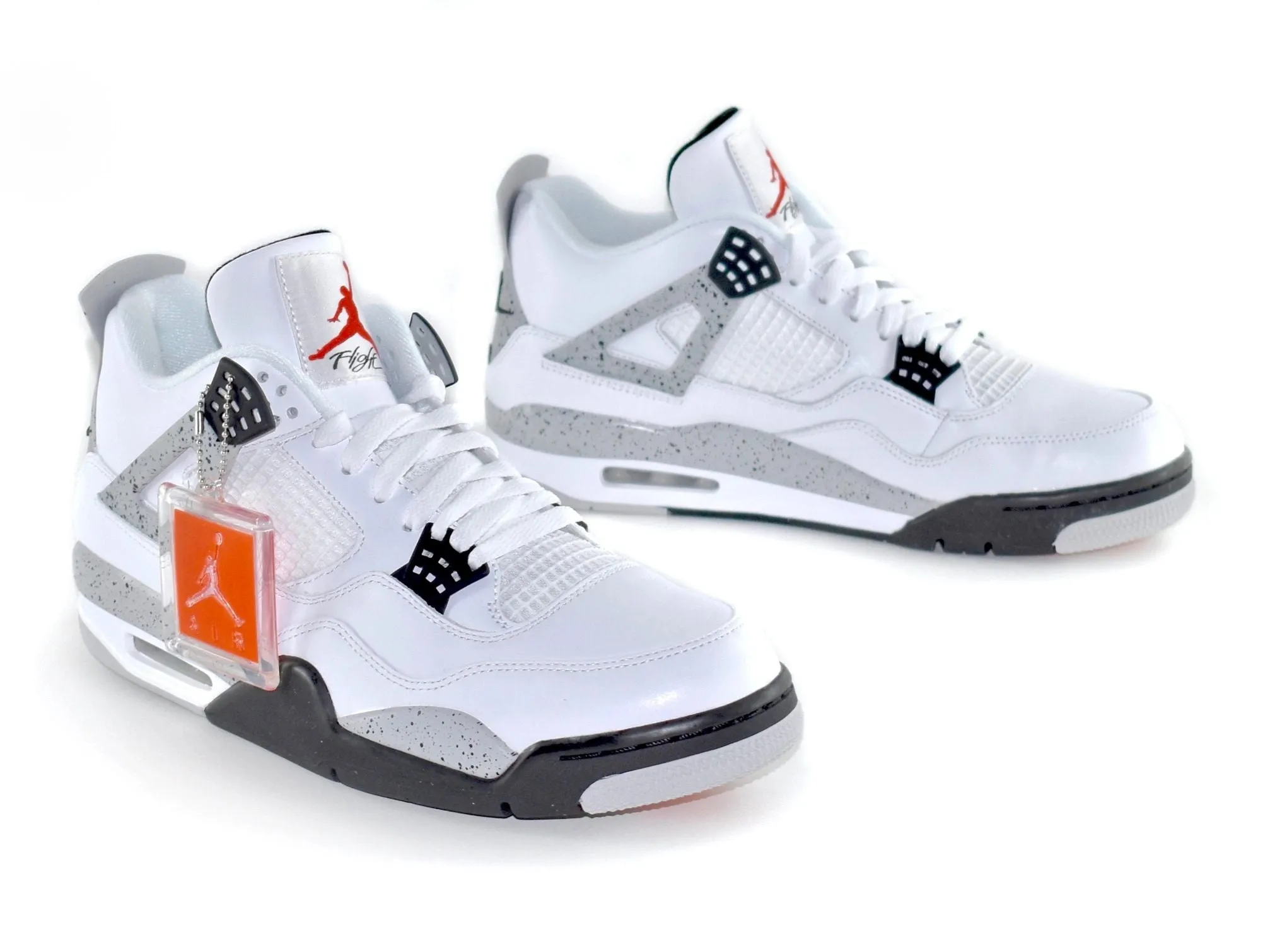Nike Air Jordan 4 IV White/Cement "NIKE AIR" Size 12 Glycerin Sneakers