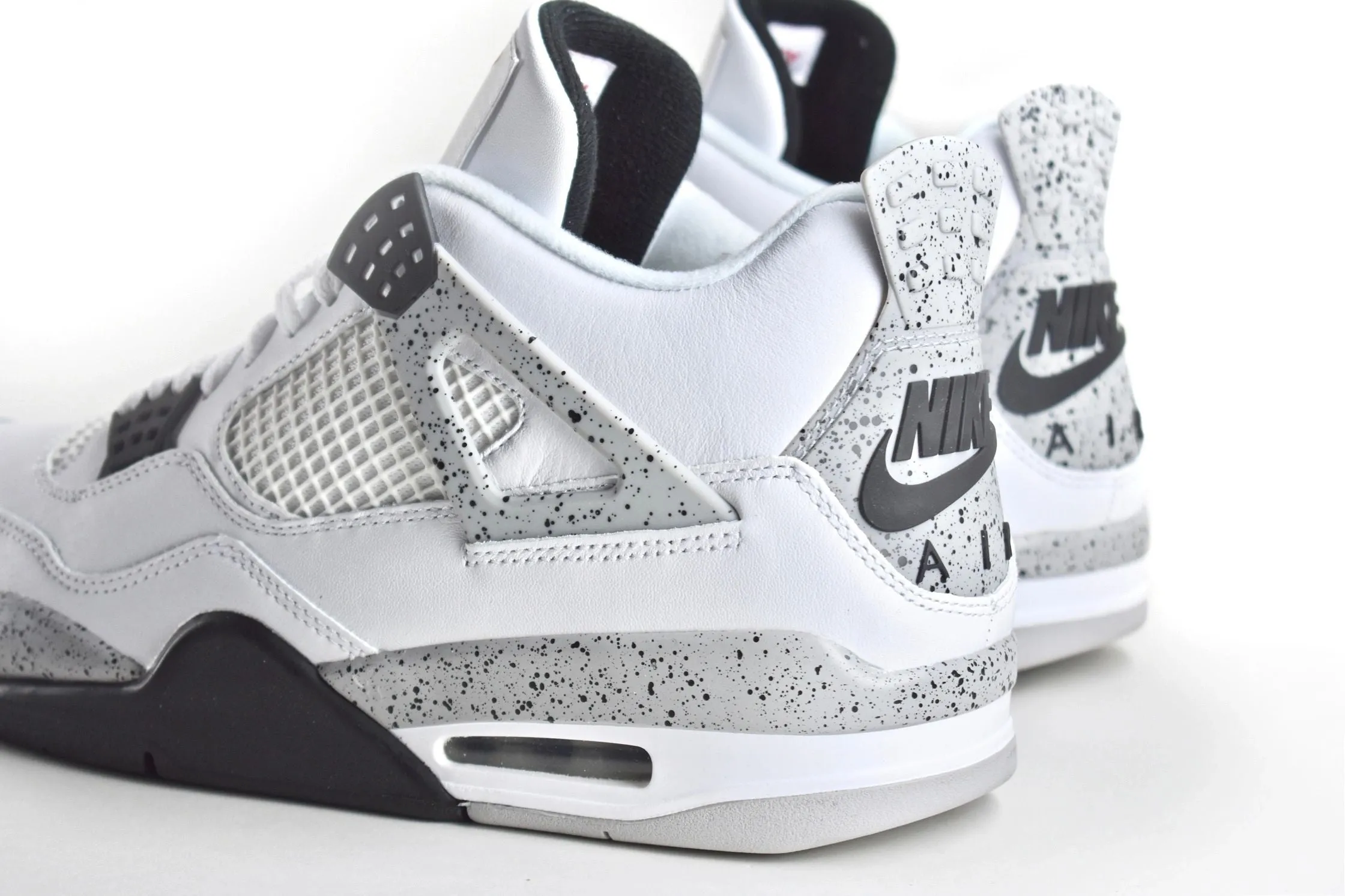 Fendi Shoes Sneakers Nike Air Jordan 4 IV White/Cement "NIKE AIR" Size 12