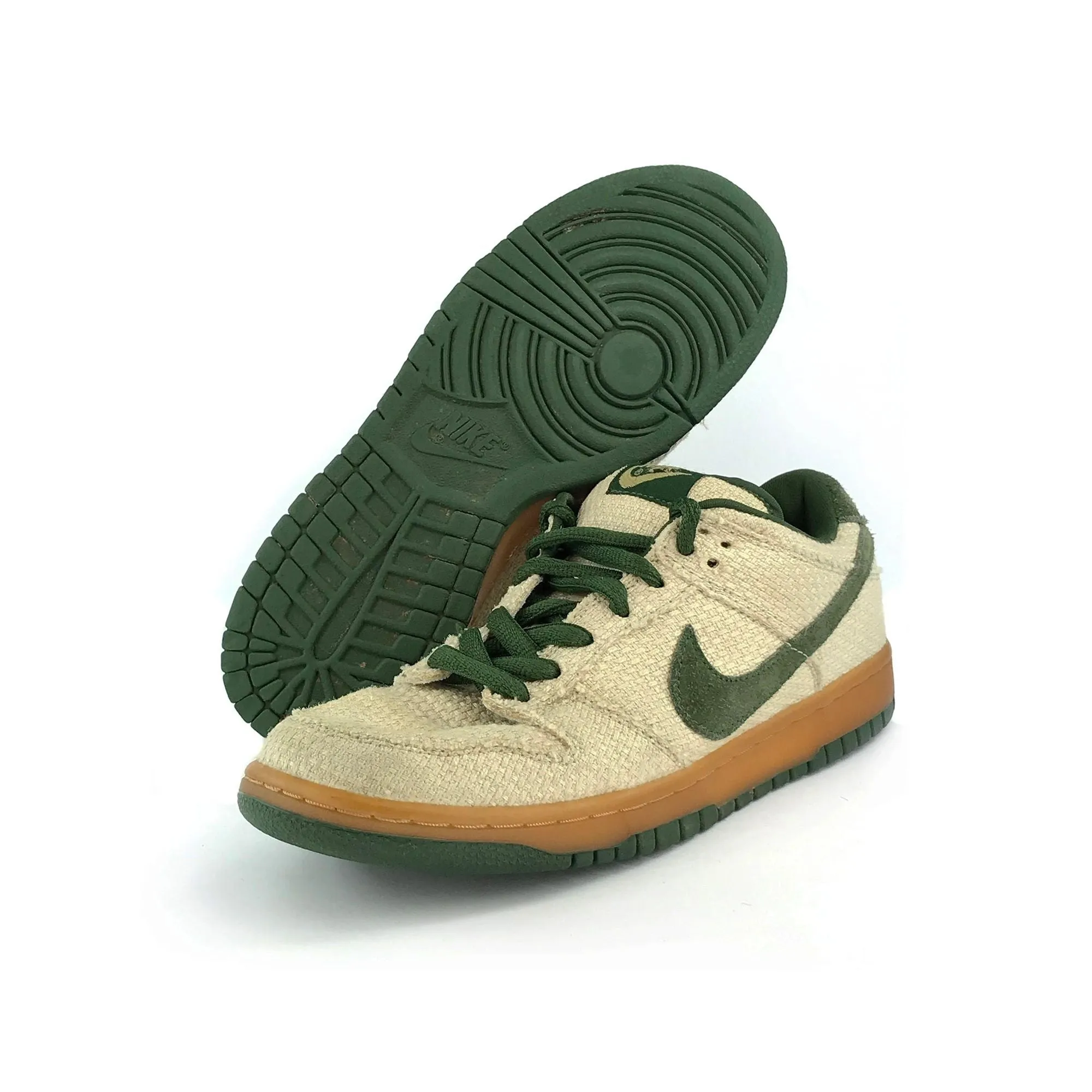 Wide Leg Pants With Sneakers Nike Dunk Low SB 2004 Hemp Green Size 8