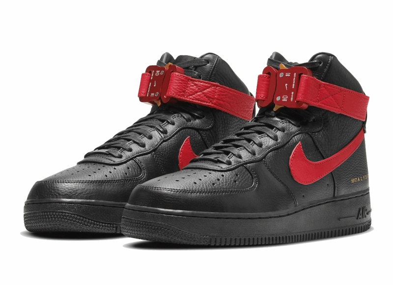 Nike Metallic Shoes Nike Air Force 1 High Alyx Black University Red