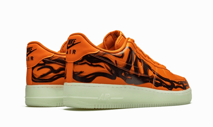 Nike Chrome Shoes Nike Air Force 1 Low Orange Skeleton Halloween (2020)