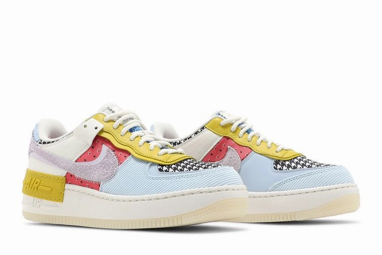 Nike Shoes With The Air On The Side Nike Air Force 1 Low Shadow Multi Print Houndstooth