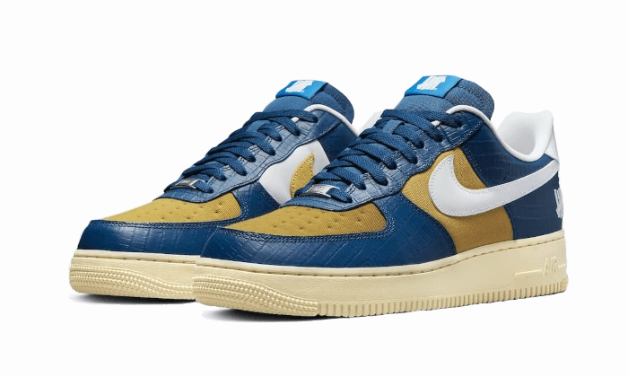 Nike Air Force 1 Low SP Undefeated 5 On It Blue Yellow Croc Turf Soccer Shoes Nike Mercurial