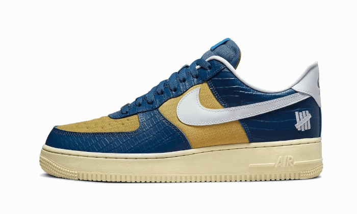 Nike Air Force 1 Low SP Undefeated 5 On It Blue Yellow Croc New Nike Tennis Shoes