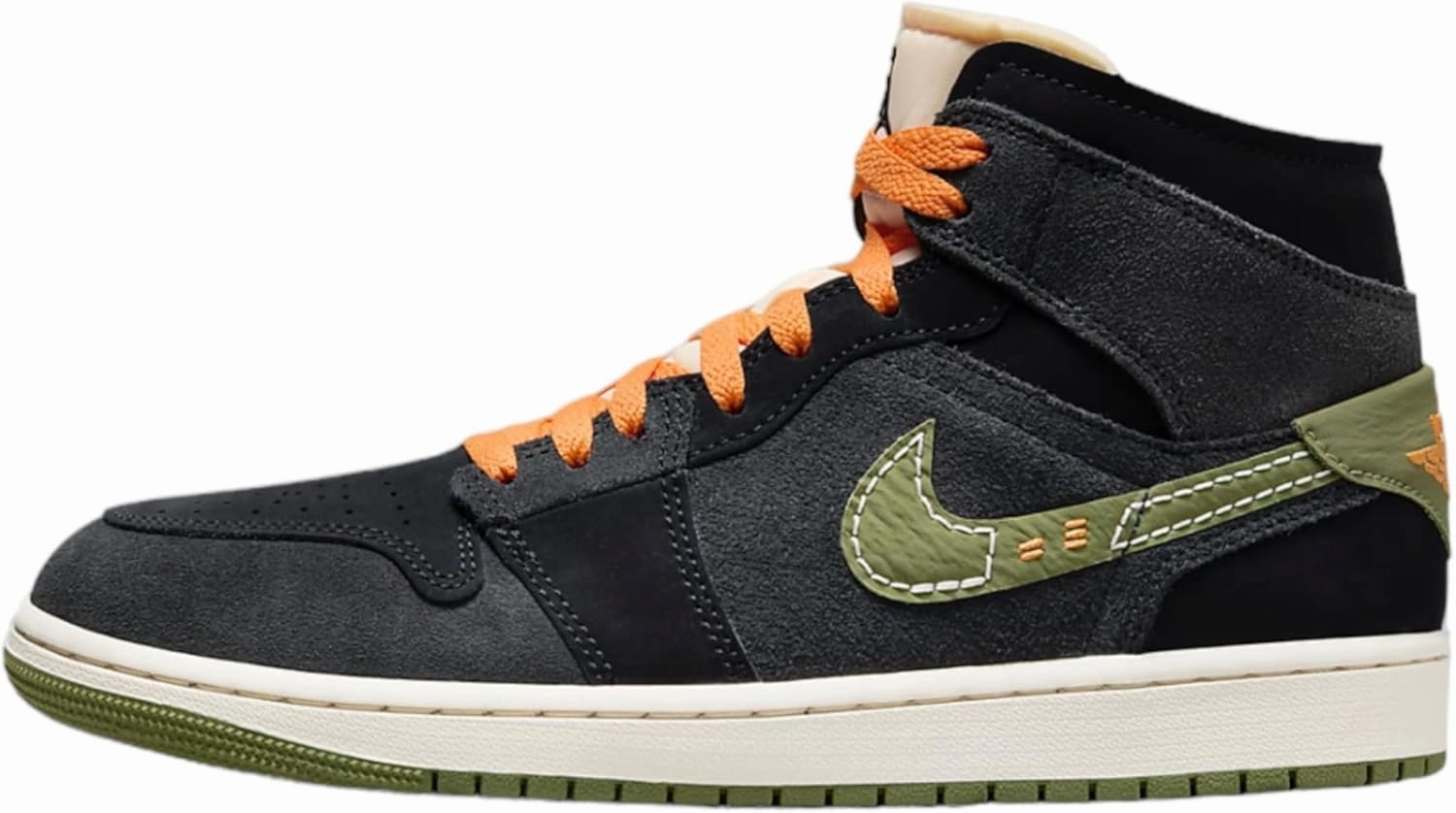 Nike Shoes Different Types Nike Air Jordan 1 Mid Men's Shoes Anthracite/Sky J Lt Olive FD6817-003 7.5