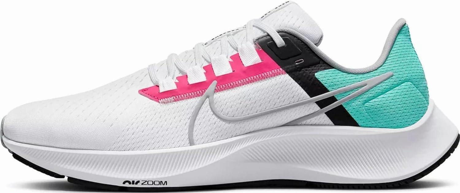 Nike Air Zoom Pegasus 38 Mens Running Trainers CW7356 Sneakers Shoes, White Wolf Grey Hyper Pink 102, 10.5 Vintage Nike Wrestling Shoes