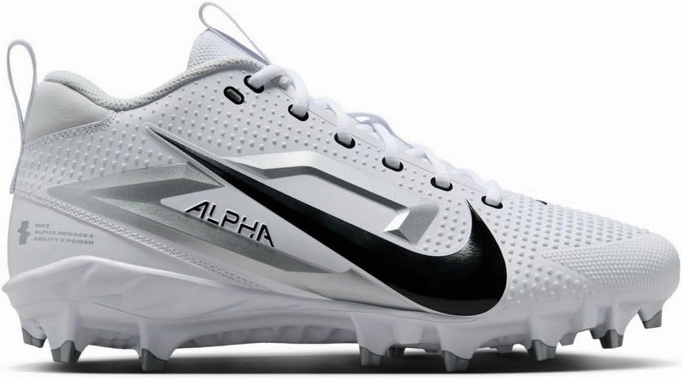 Nike Alpha Menace 4 Varsity Molded Football Cleats SZ 11 White | Black Nike Mcenroe Tennis Shoes