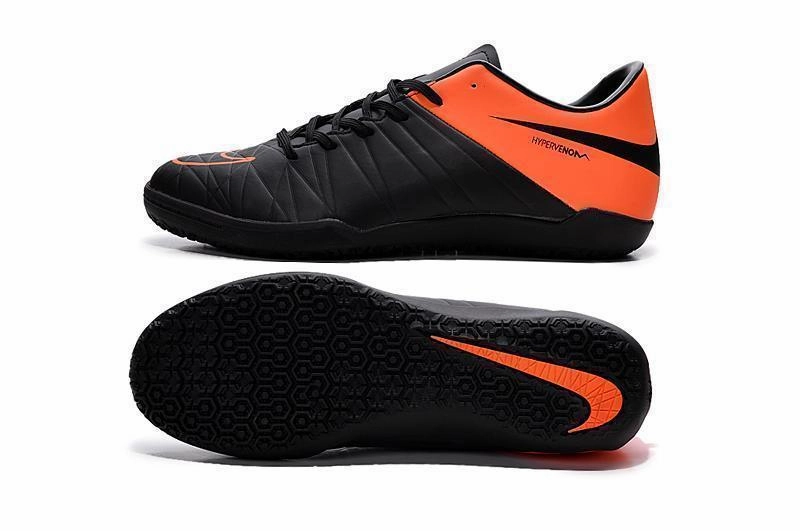 Victor Wembanyama Shoes Nike Nike Hypervenom Phelon II IC Indoor Soccer Shoes DB0016 Black Orange