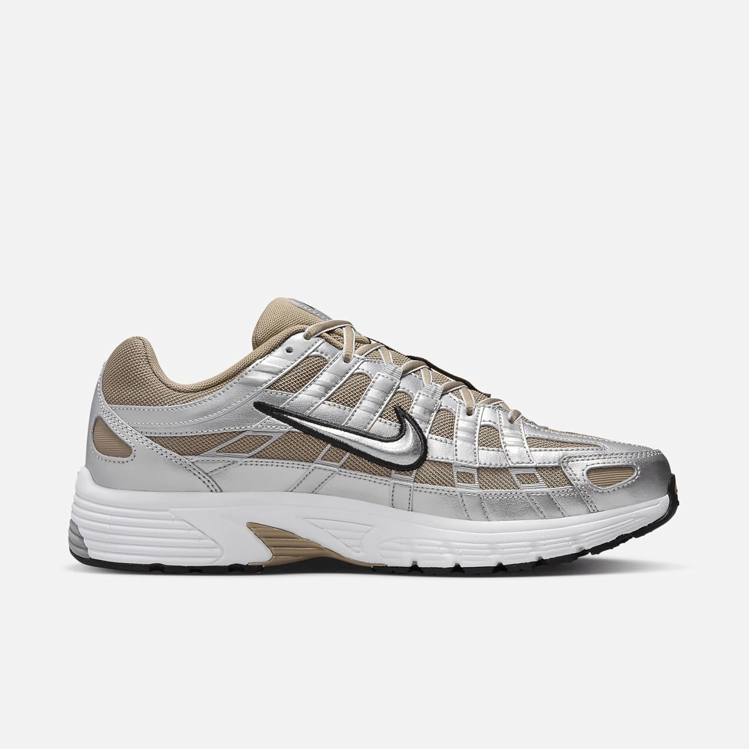 Gore Tex Nike Shoes Nike P-6000 Men's Shoes (HQ3030-200, Khaki/Metallic Platinum/Pure Platinum/)