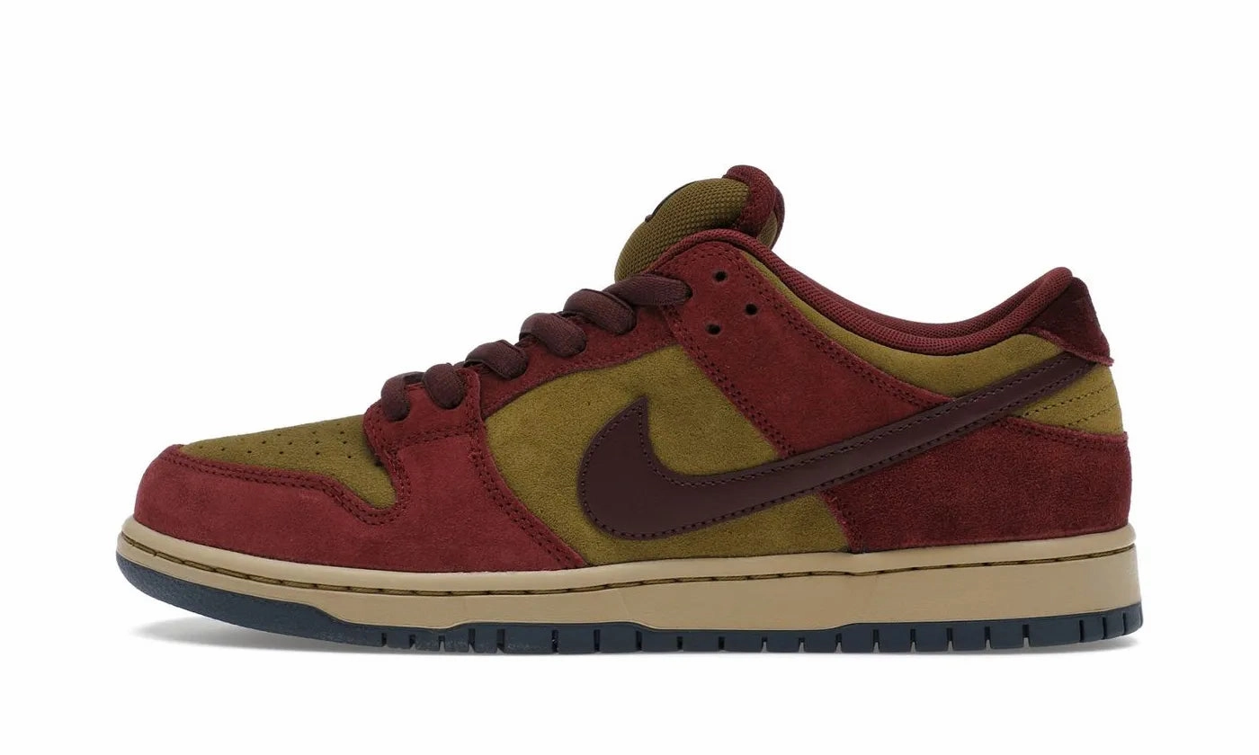 Nike SB Dunk Low Dark Team Red Olive Flak Original Canvas Nike Shoes