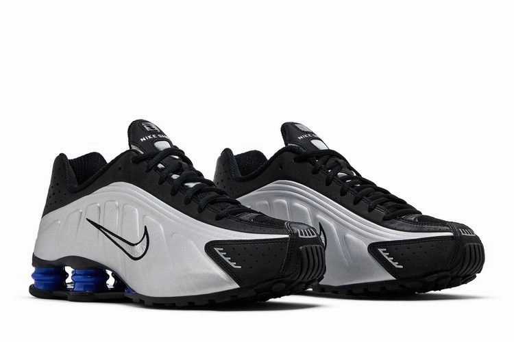 Nike Sale Nike Shox R4 Metallic Silver Black Racer Blue