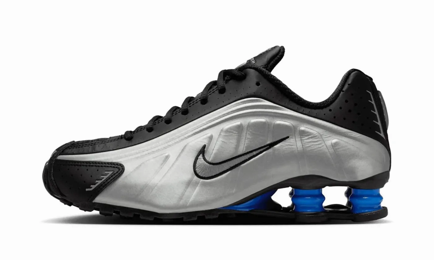 Nike Shox R4 Metallic Silver Black Racer Blue Nike Return Policy On Shoes