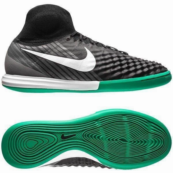 Nike Shoes Offer Nike MagistaX Proximo II DF IC Soccer Shoes Black Green White CoolGrey